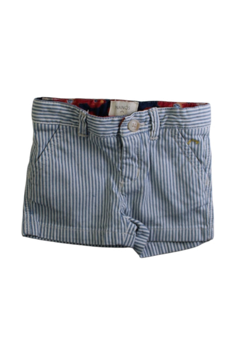 A Blue Shorts from Nanos in size 6-12M for girl. (Front View)