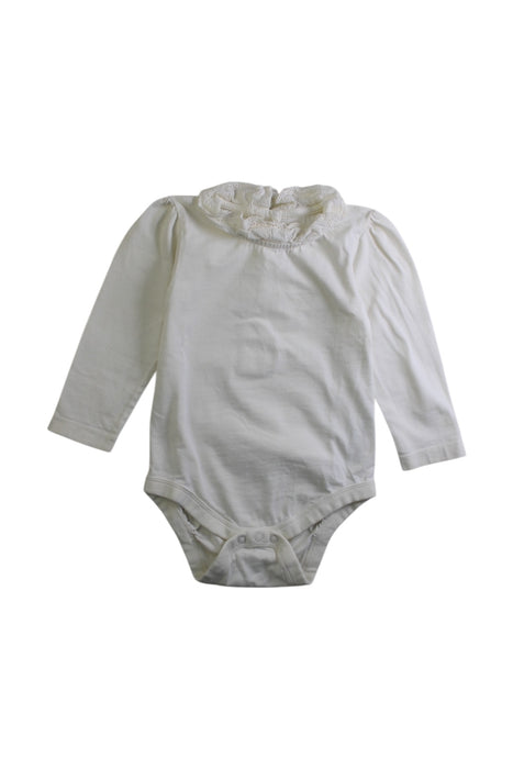 A White Sleeveless Bodysuits from Jojo Maman Bébé in size 12-18M for girl. (Front View)