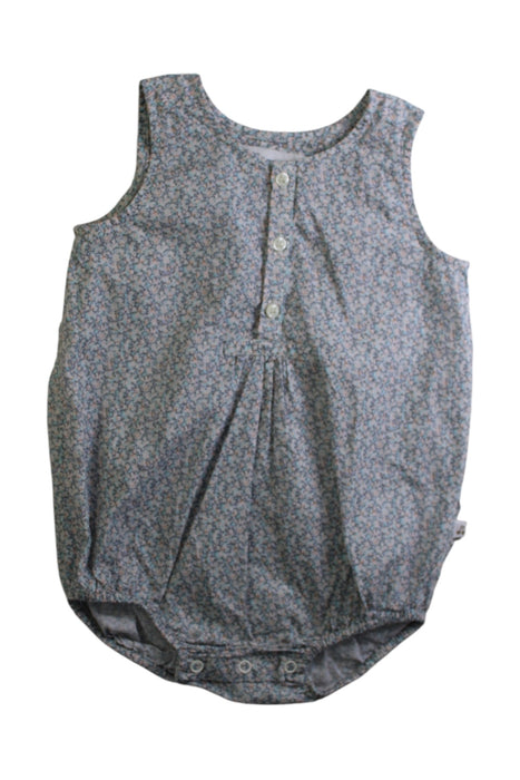 A Blue Sleeveless Bodysuits from Bonpoint in size 12-18M for girl. (Front View)