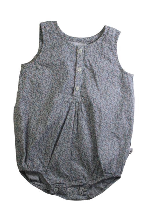 A Blue Sleeveless Bodysuits from Bonpoint in size 12-18M for girl. (Front View)