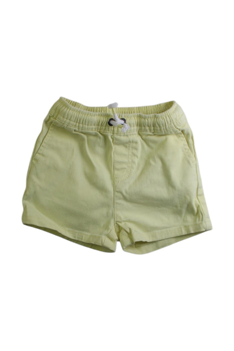 A Yellow Shorts from Seed in size 6-12M for boy. (Front View)