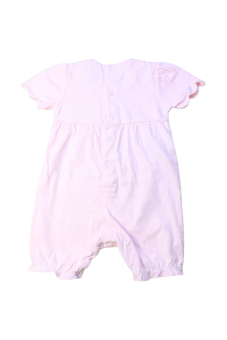 A Pink Short Sleeve Rompers from Emile et Rose in size 3-6M for girl. (Back View)