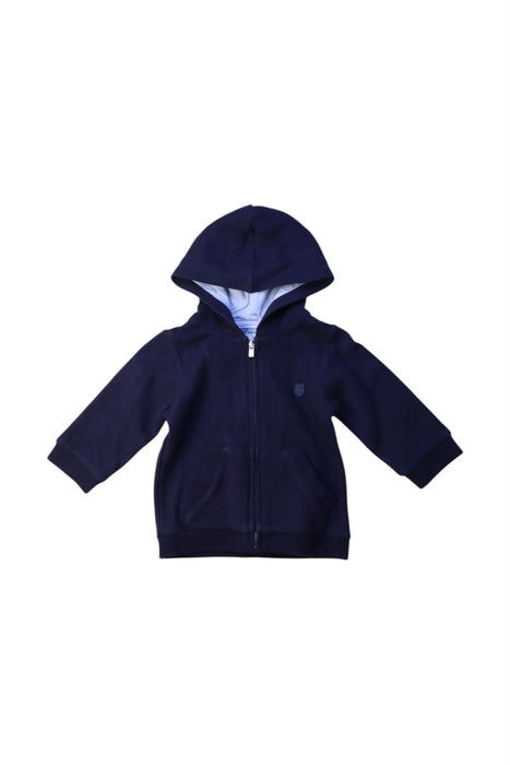 A Navy Hooded Sweatshirts from Jacadi in size 3-6M for boy. (Front View)