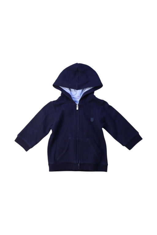 A Navy Hooded Sweatshirts from Jacadi in size 3-6M for boy. (Front View)