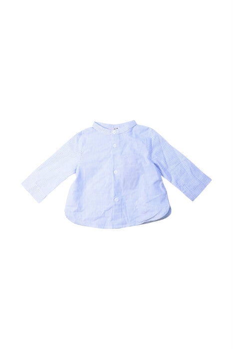 A Blue Long Sleeve Shirts from Cyrillus in size 3-6M for boy. (Front View)