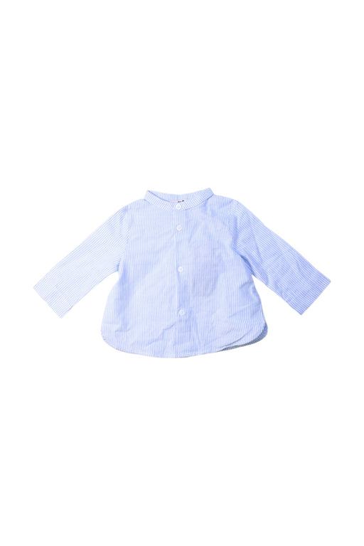 A Blue Long Sleeve Shirts from Cyrillus in size 3-6M for boy. (Front View)