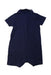 A Navy Short Sleeve Rompers from Petit Bateau in size 6-12M for boy. (Back View)