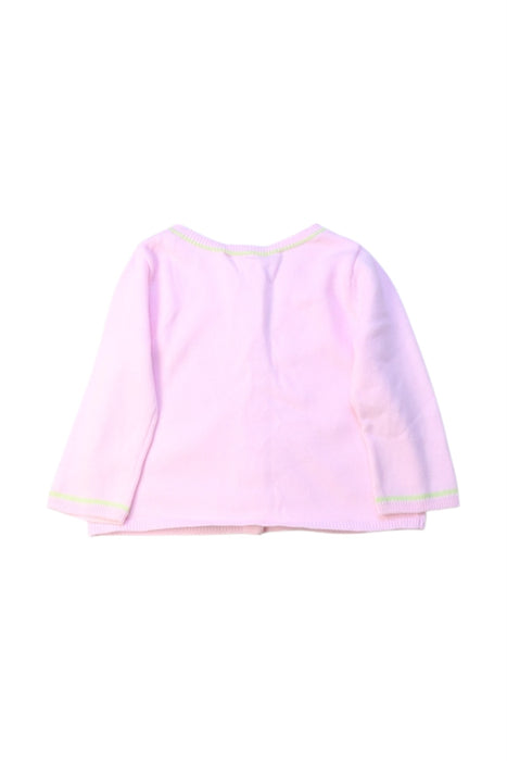 A Pink Cardigans from Jacadi in size 3-6M for girl. (Back View)