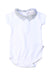 A White Short Sleeve Bodysuits from Bonpoint in size 0-3M for girl. (Front View)