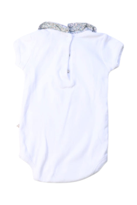 A White Short Sleeve Bodysuits from Bonpoint in size 0-3M for girl. (Back View)