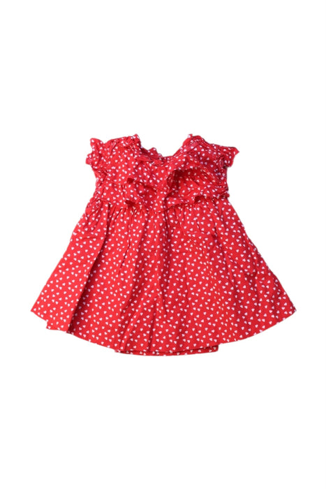 A Red Sleeveless Dresses from Janie & Jack in size 6-12M for girl. (Front View)