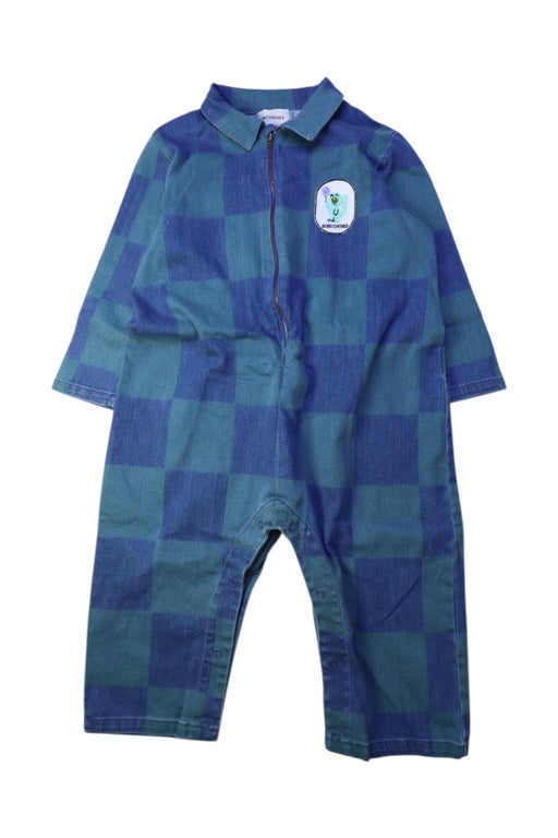 A Blue Long Sleeve Jumpsuits from Bobo Choses in size 2T for girl. (Front View)