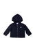 A Navy Hooded Sweatshirts from Armani in size 3-6M for girl. (Front View)