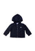 A Navy Hooded Sweatshirts from Armani in size 3-6M for girl. (Front View)