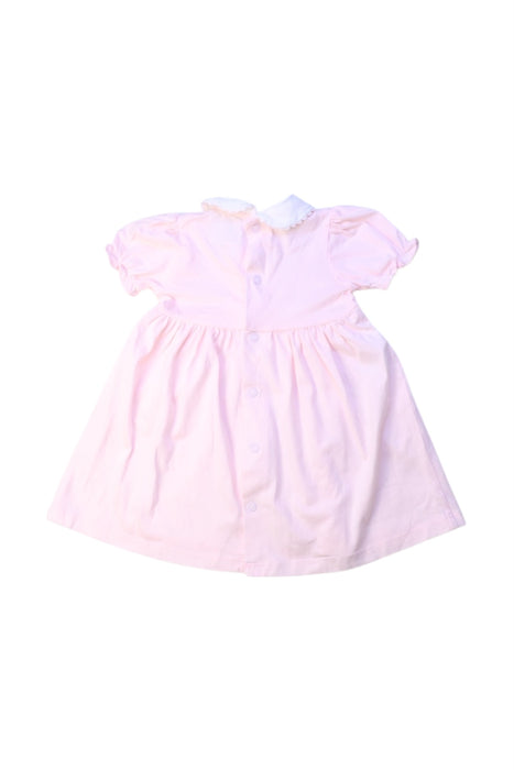 A Pink Short Sleeve Dresses from Emile et Rose in size 3-6M for girl. (Back View)