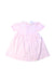 A Pink Short Sleeve Dresses from Emile et Rose in size 3-6M for girl. (Back View)