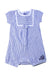 A Blue Short Sleeve Rompers from Terre De Marins in size 0-3M for girl. (Front View)