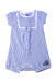 A Blue Short Sleeve Rompers from Terre De Marins in size 0-3M for girl. (Front View)