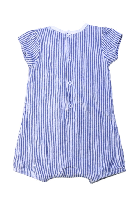 A Blue Short Sleeve Rompers from Terre De Marins in size 0-3M for girl. (Back View)