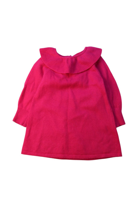 A Pink Long Sleeve Dresses from Jacadi in size 6-12M for girl. (Front View)