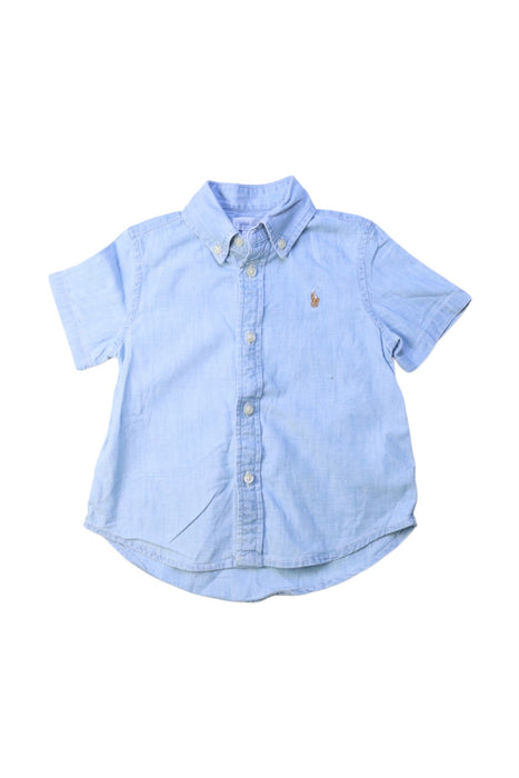 A Blue Short Sleeve Shirts from Ralph Lauren in size 2T for boy. (Front View)