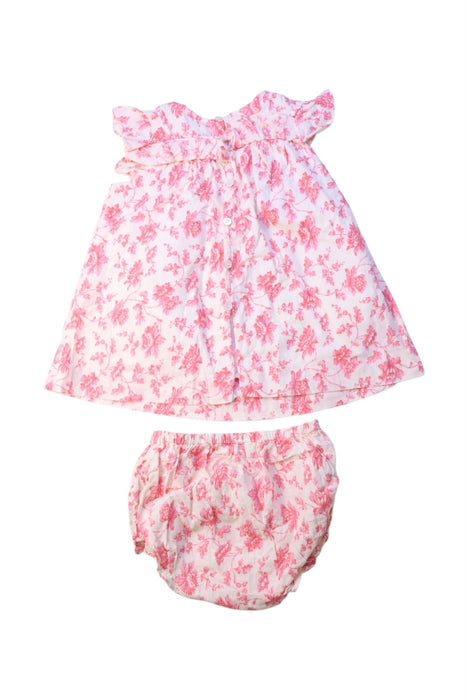 A Pink Dress Sets from Bonpoint in size 3-6M for girl. (Back View)