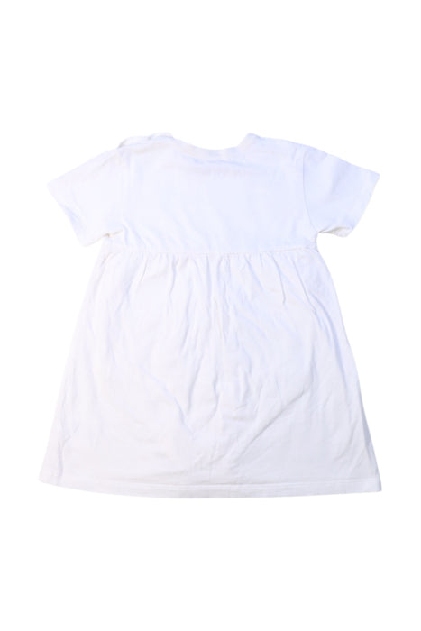 A White Short Sleeve Dresses from Loro Piana in size 6-12M for girl. (Back View)