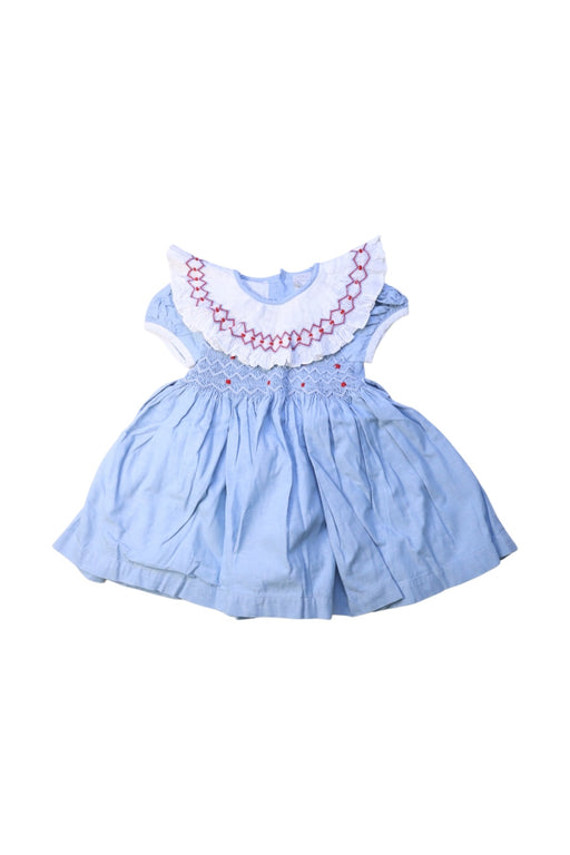 A Blue Short Sleeve Dresses from Pepa London in size 6-12M for girl. (Front View)