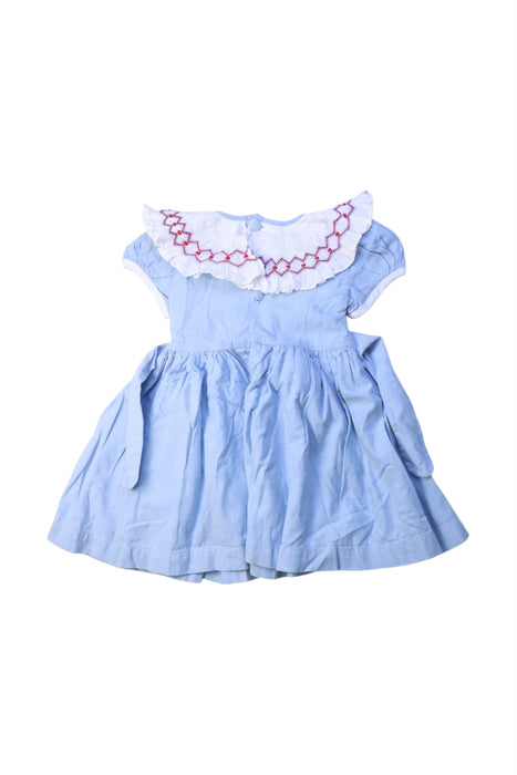 A Blue Short Sleeve Dresses from Pepa London in size 6-12M for girl. (Back View)