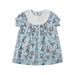 A Blue Short Sleeve Dresses from Petit Bateau in size 18-24M for girl. (Front View)