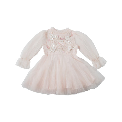 A Pink Long Sleeve Dresses from Tutu Du Monde in size 3T for girl. (Front View)