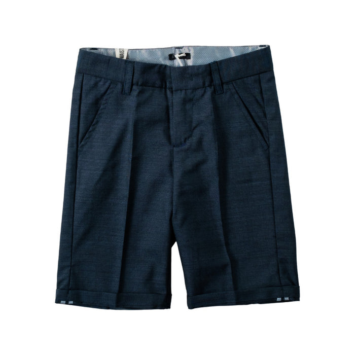 A Navy Shorts from IKKS in size 7Y for boy. (Front View)