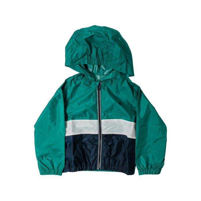 A Green Rain Jackets from Petit Bateau in size 3T for neutral. (Front View)