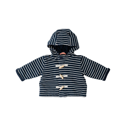 A Navy Hooded Sweatshirts from Petit Bateau in size 0-3M for neutral. (Front View)