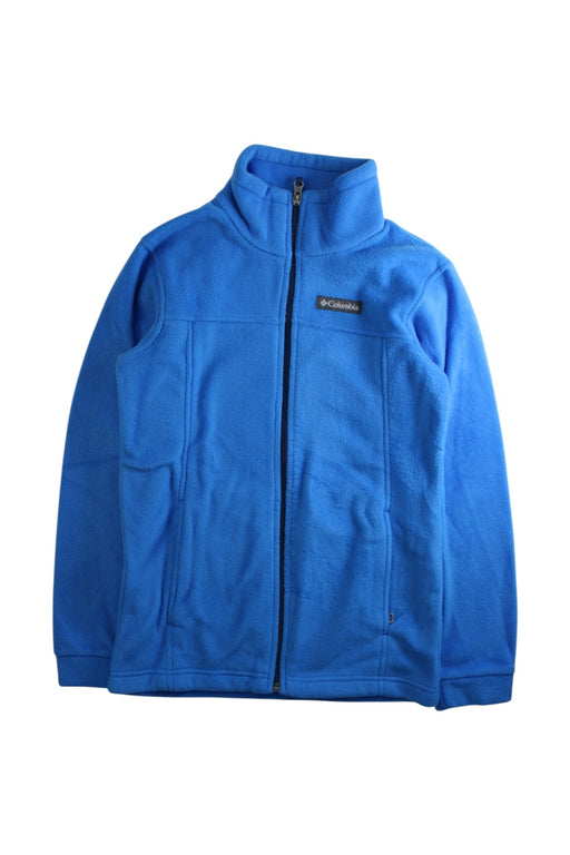 A Blue Lightweight Jackets from Columbia in size 10Y for boy. (Front View)