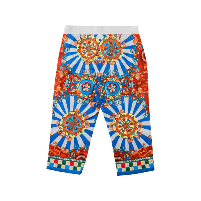 A Blue Casual Pants from Dolce & Gabbana in size 6T for girl. (Back View)