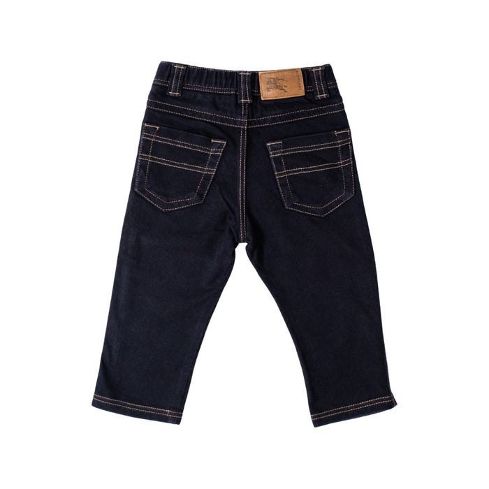 A Navy Jeans from Burberry in size 6-12M for boy. (Back View)