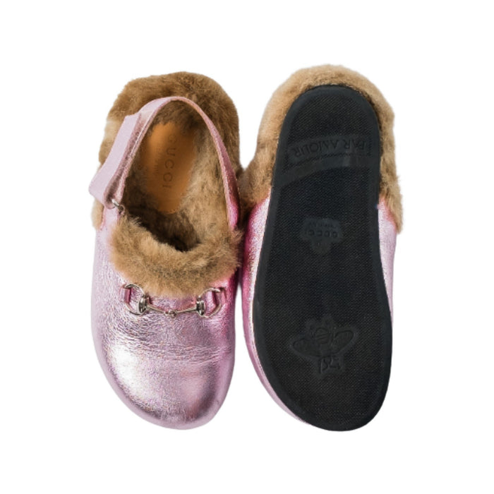 A Pink Loafers & Moccasins from Gucci in size 6T for neutral. (Back View)