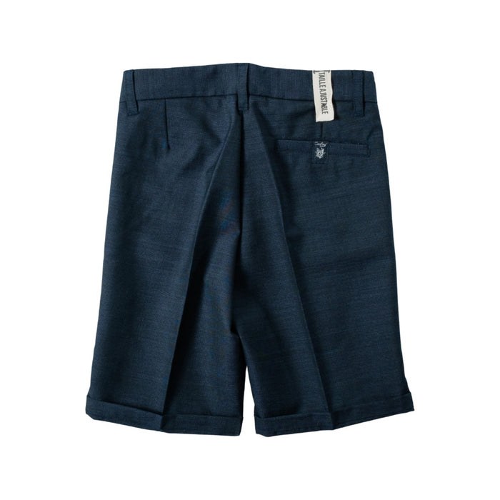 A Navy Shorts from IKKS in size 7Y for boy. (Back View)