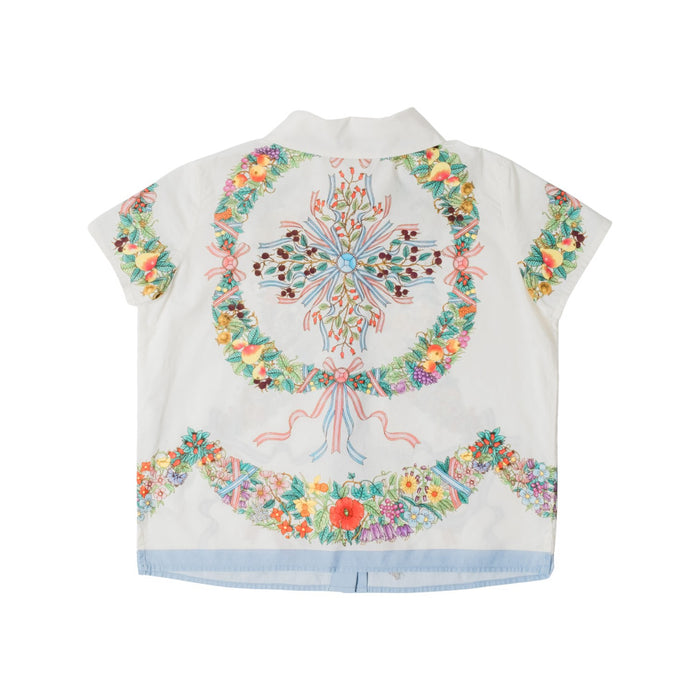 A White Short Sleeve Shirts from Gucci in size 5T for girl. (Back View)