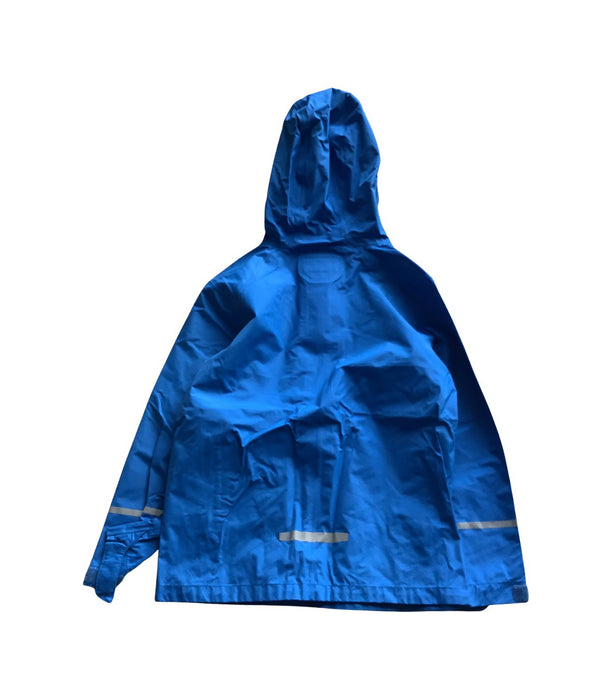 A Blue Rain Jackets from Patagonia in size 7Y for neutral. (Back View)