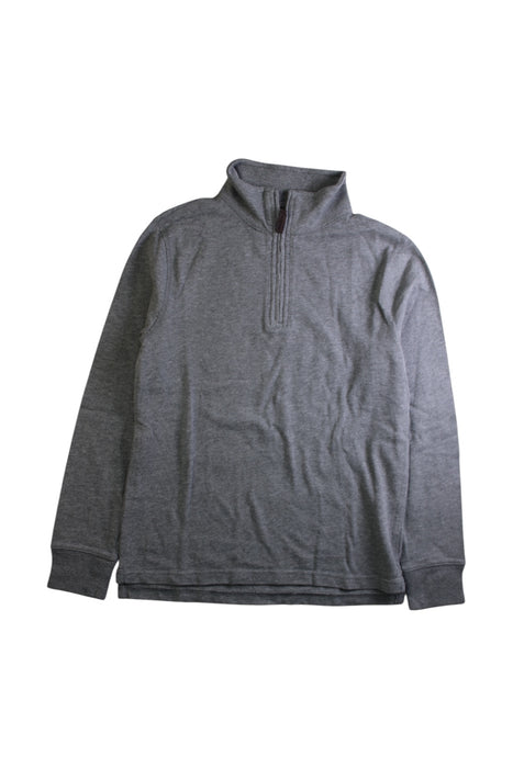 A Grey Zippered Sweatshirts from Crewcuts in size 10Y for boy. (Front View)