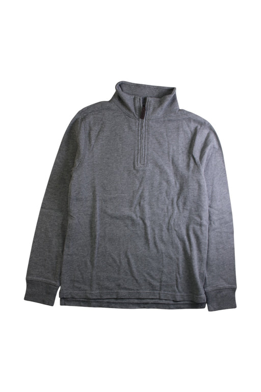 A Grey Zippered Sweatshirts from Crewcuts in size 10Y for boy. (Front View)