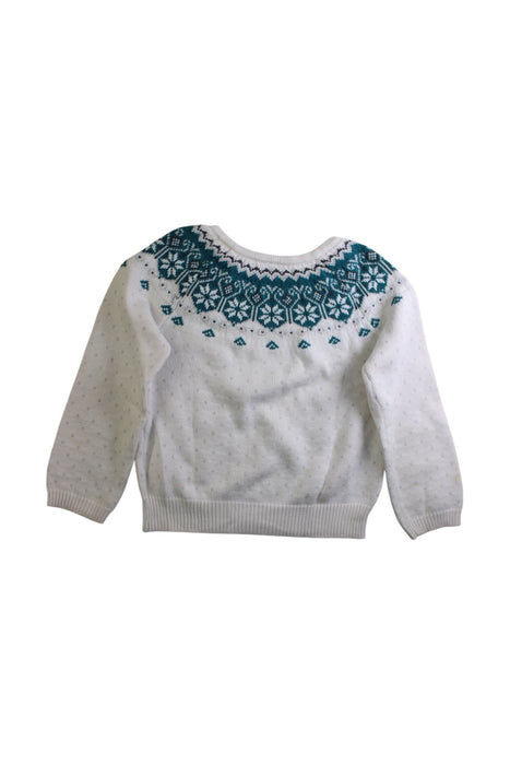A White Knit Sweaters from Janie & Jack in size 6T for girl. (Back View)