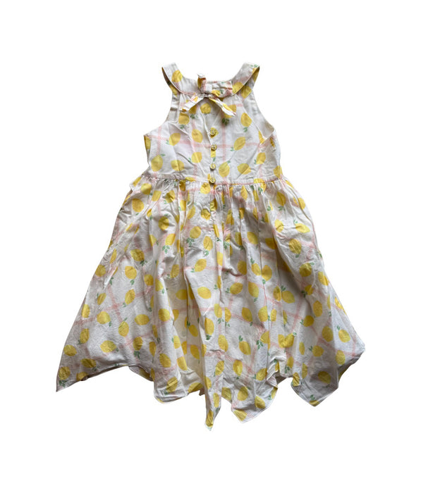 A Yellow Sleeveless Dresses from Isaac Mizrahi in size 5T for girl. (Back View)