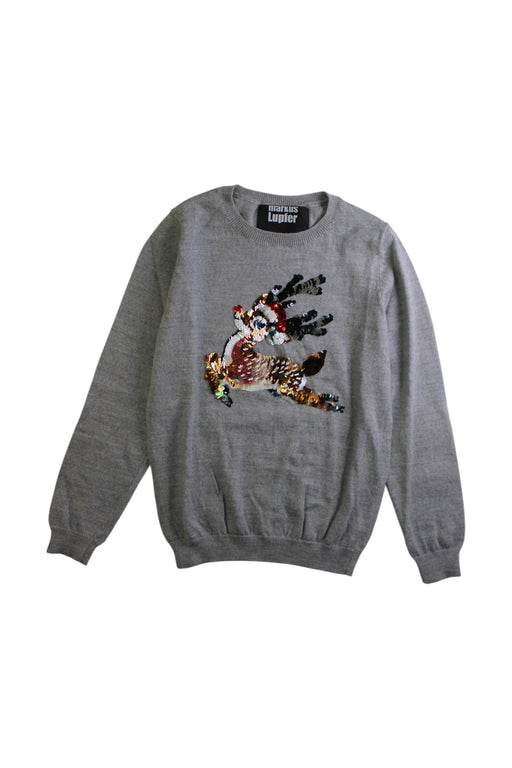 A Grey Knit Sweaters from Markus Lupfer in size 6T for girl. (Front View)