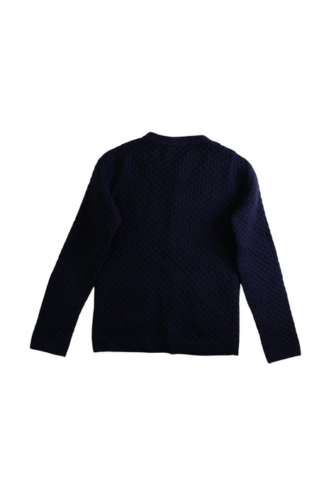 A Navy Cardigans from Jacadi in size 4T for girl. (Back View)