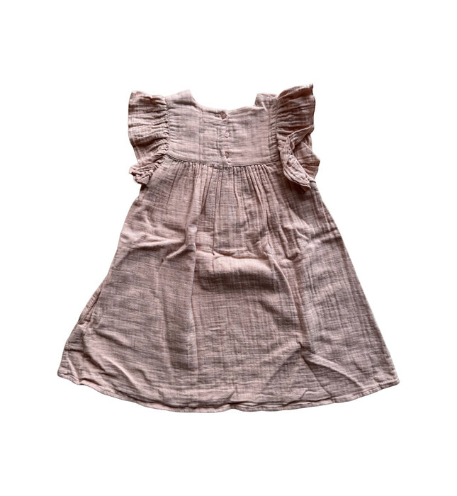 A Peach Sleeveless Dresses from Jamie Kay in size 6T for girl. (Back View)