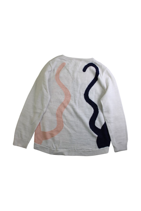 A White Sweatshirts from Seed in size 6T for girl. (Back View)