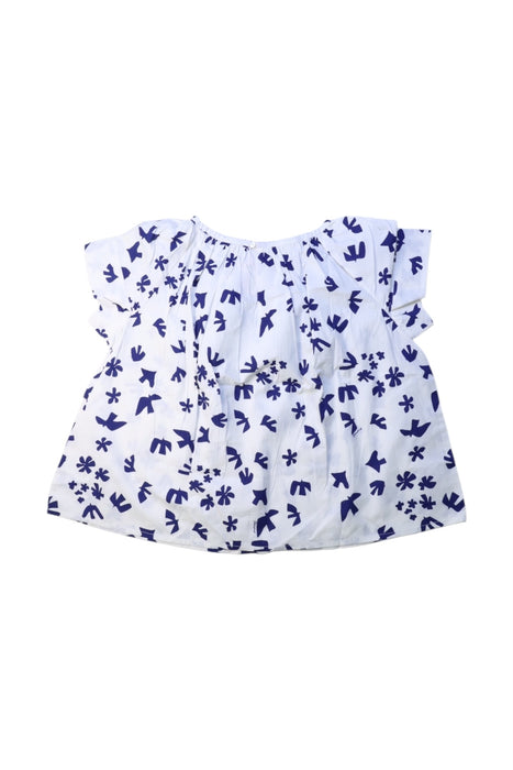 A Blue Short Sleeve Tops from Bonpoint in size 8Y for girl. (Back View)